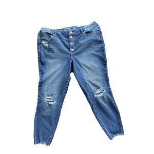 Plus Size 24W mjeans by maurices™ Super Soft Backed Ripped High Rise Jean